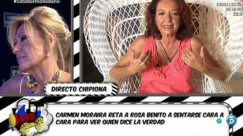 Carmen Moraira: "Si Rosa Benito quiere nos sentamos las dos en un polígrafo"