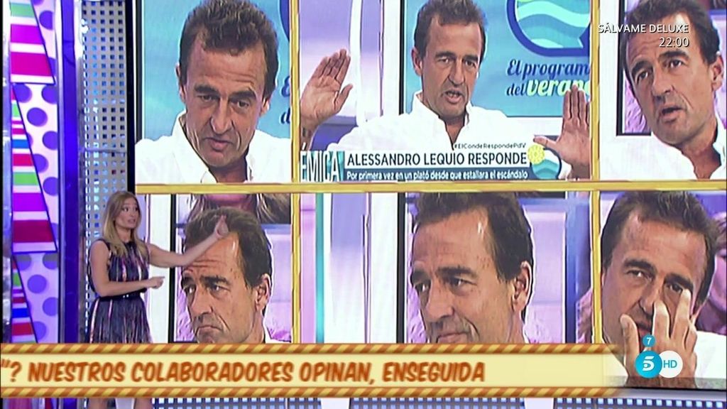 Irene López analiza la actitud de Alessandro Lequio tras su reaparición en televisión