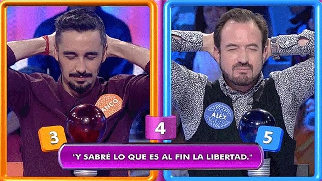 Canco Rodríguez y Alex han superado la prueba con los ojos cerrados