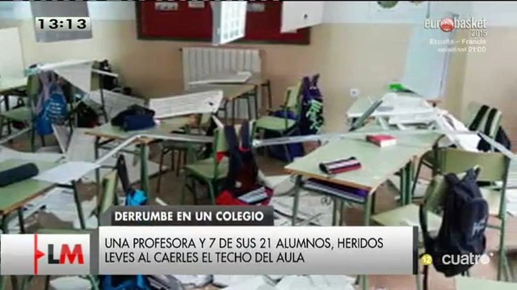 Una bolsa de aire provoca el derrumbe del techo del colegio El Casar de Escalona