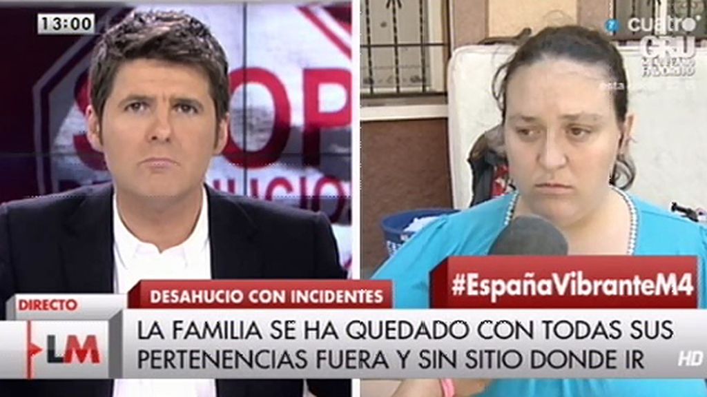 Yolanda, tras ser desahuciada: "Han echado a unos niños, eso es lo que no piensan ellos"