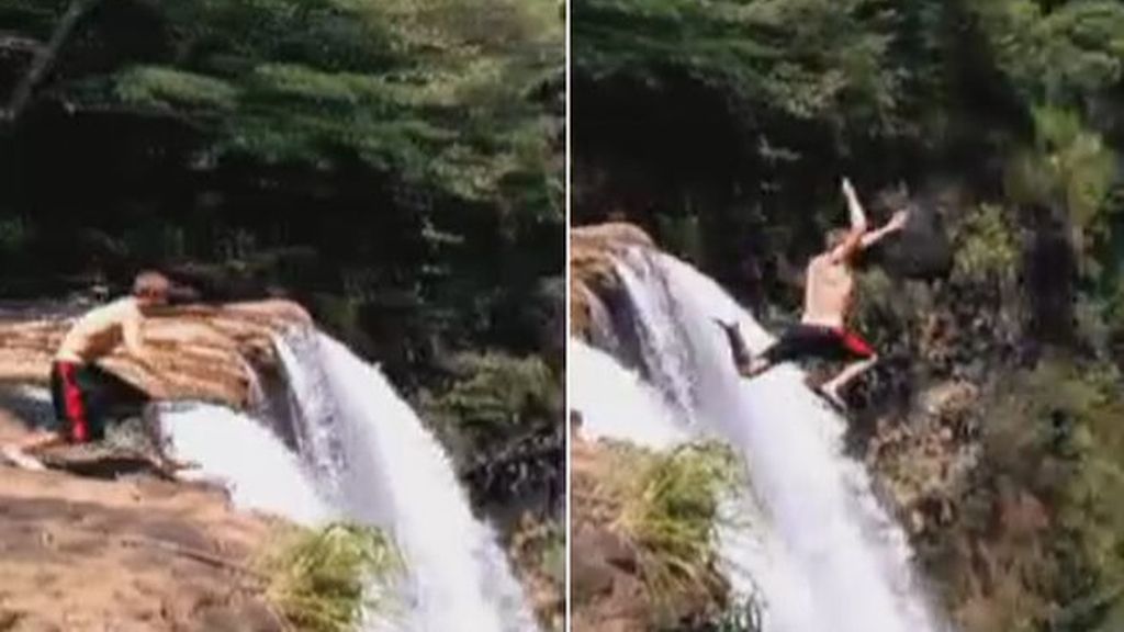 Sobrevive a un salto de más de 60 metros en una catarata de Hawái