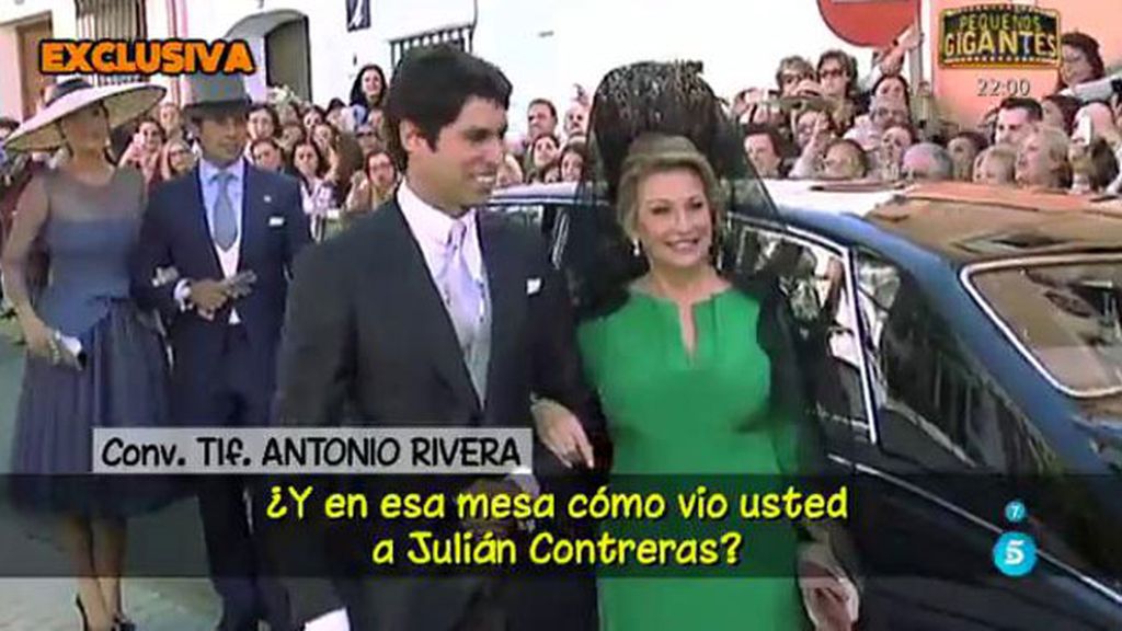 Antonio Rivera habla de cómo fue la actitud de Julián Contreras en la boda