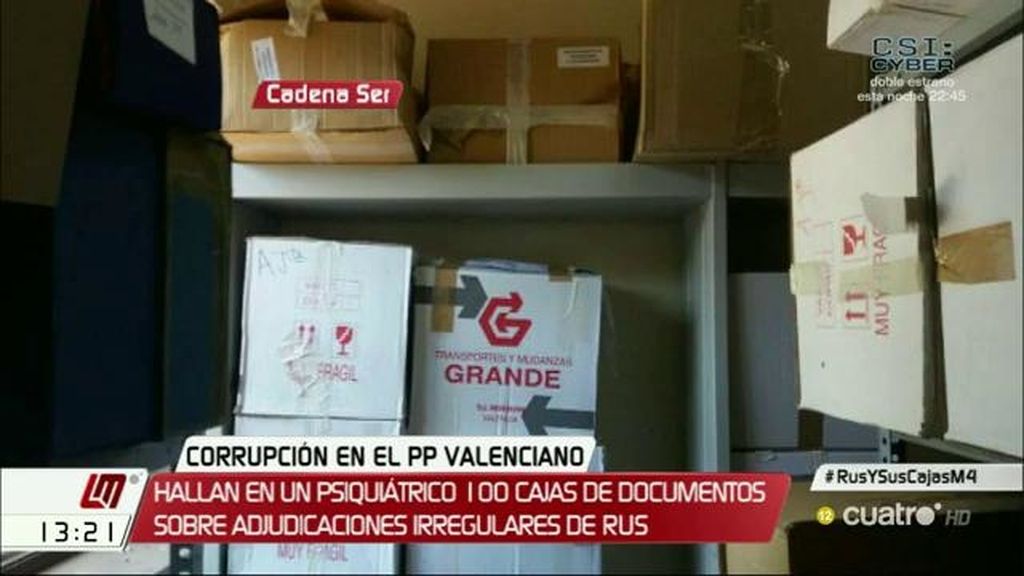 Hallan en un psiquiátrico cien cajas con documentos sobre el presunto fraude de los campos de césped en Valencia
