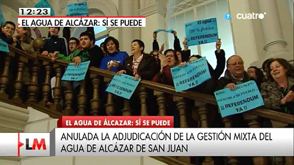 Los vecinos de Alcázar de San Juan (Ciudad Real) paralizan la privatización del agua