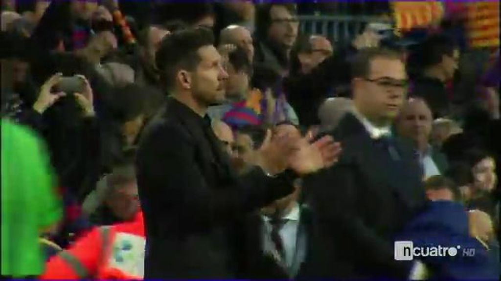 Simeone y los atléticos están orgullosos del equipo pese a la derrota frente al Barça