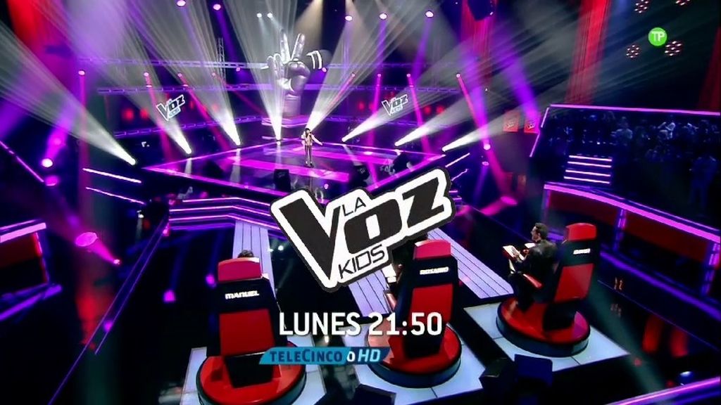 El próximo lunes, una nueva gala de  'Audiciones a ciegas' de 'La Voz Kids'