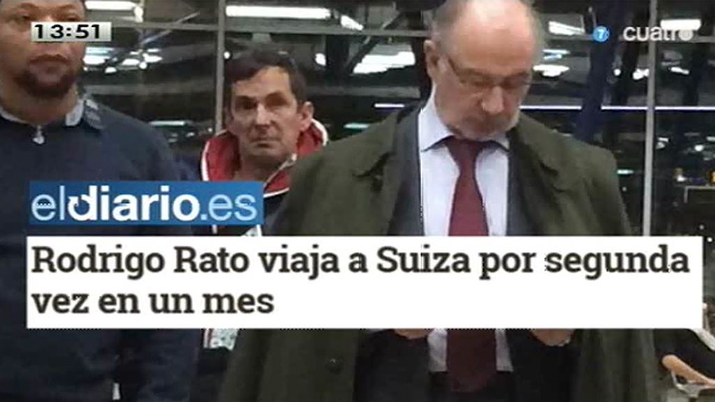 Rodrigo Rato ha viajado a Suiza por segunda vez en un mes, según 'eldiario.es'