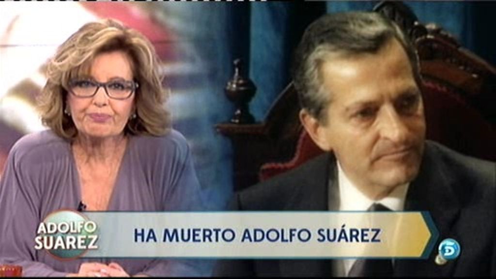 La reflexión de María Teresa Campos tras la muerte de Adolfo Suárez
