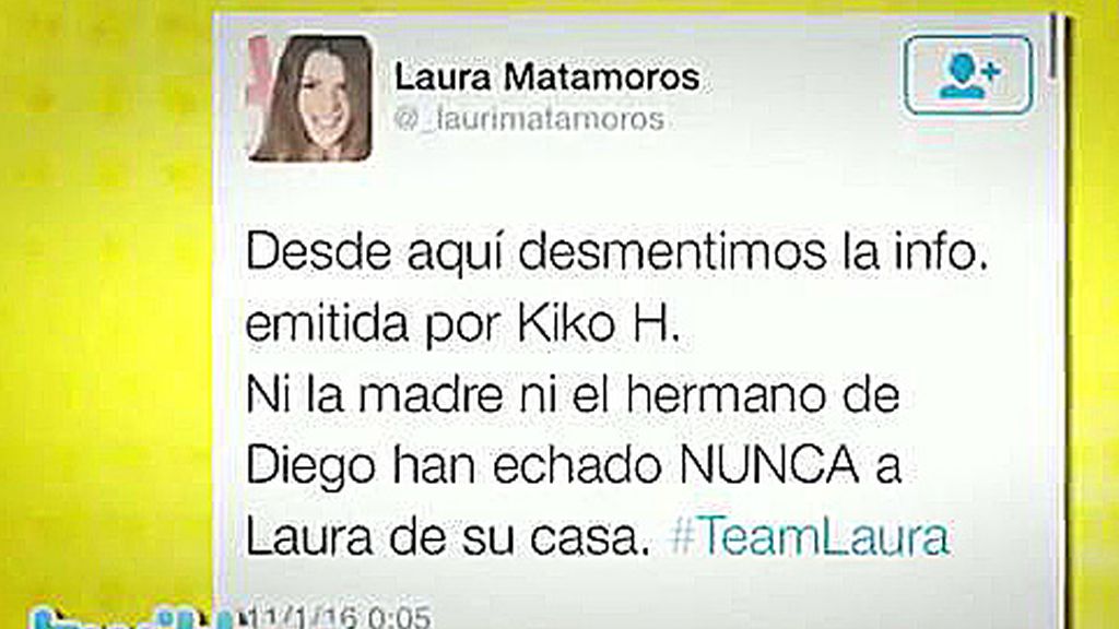 Laura Matamoros se defiende en twitter