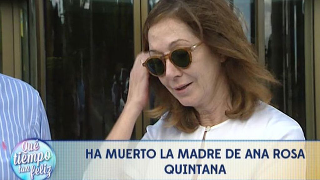 Ana Rosa Quintana, tras la muerte de su madre: "La llevamos en el corazón"