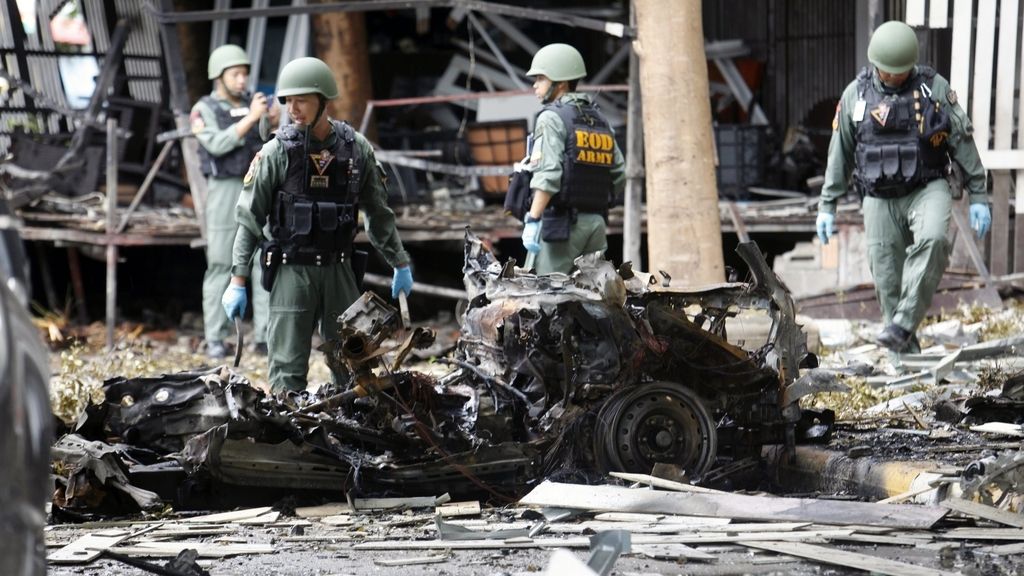 Un muerto y numerosos heridos tras estallar dos bombas en el sur de Tailandia