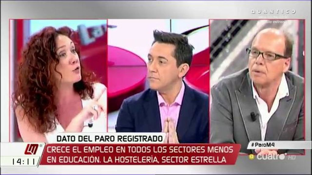 El dato del paro siembra la polémica entre Cristina Fallarás y Jaime González
