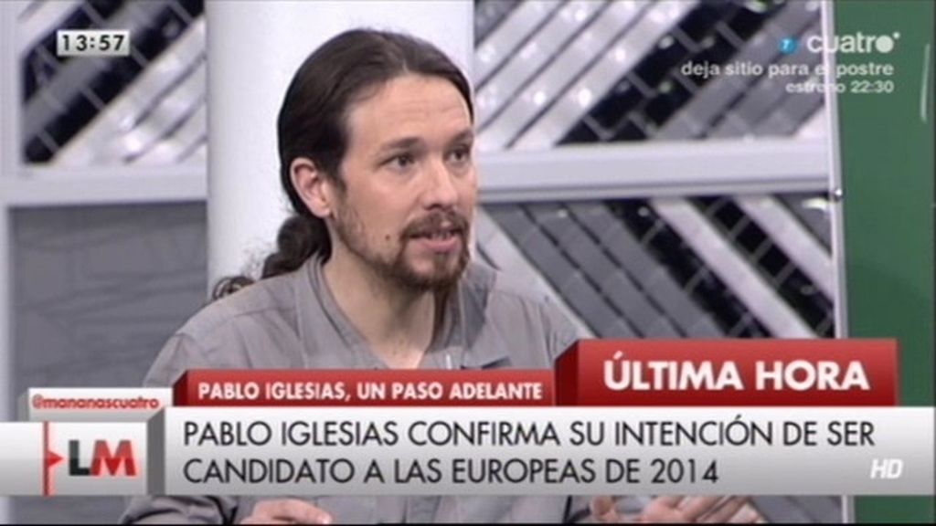 Pablo Iglesias anuncia su intención de presentarse a la elecciones europeas