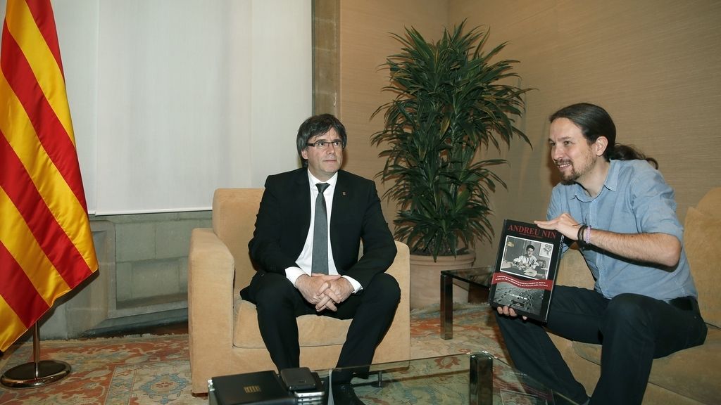 Pablo Iglesias y Carles Puigdemont se reúnen por primera vez