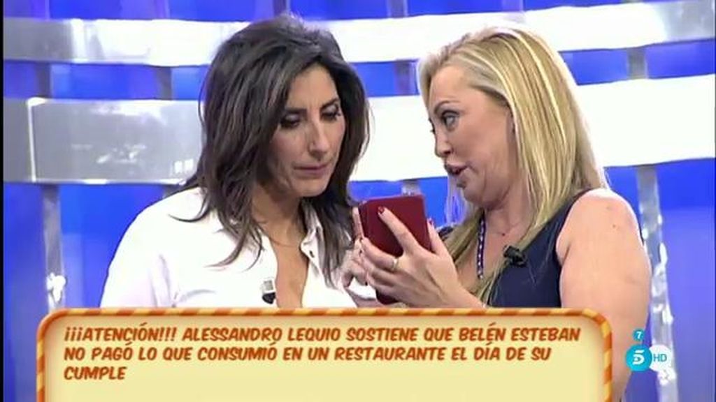 ¡Belén Esteban sí que pagó su cena de cumpleaños!