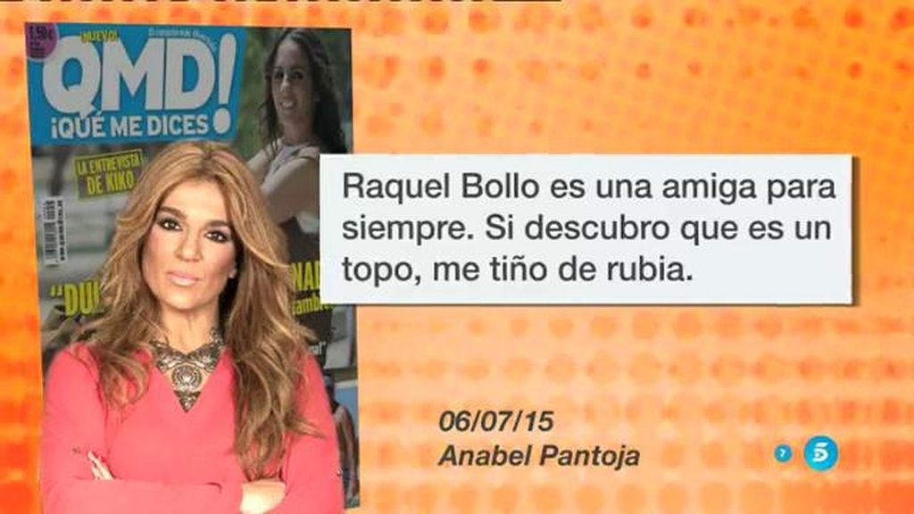Anabel, en ‘QMD!’:  “Si descubro que Raquel Bollo es un topo, me tiño de rubia”