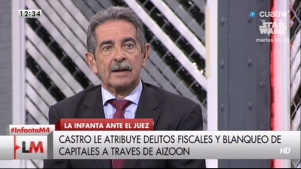 Miguel Ángel Revilla: "Iñaki y la Infanta se han llevado 15 millones de euros netos"