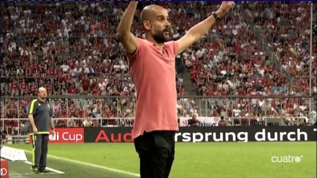 Guardiola pidió la hora al árbitro y celebró el gol del Bayern... ¡como si fuera Champions!
