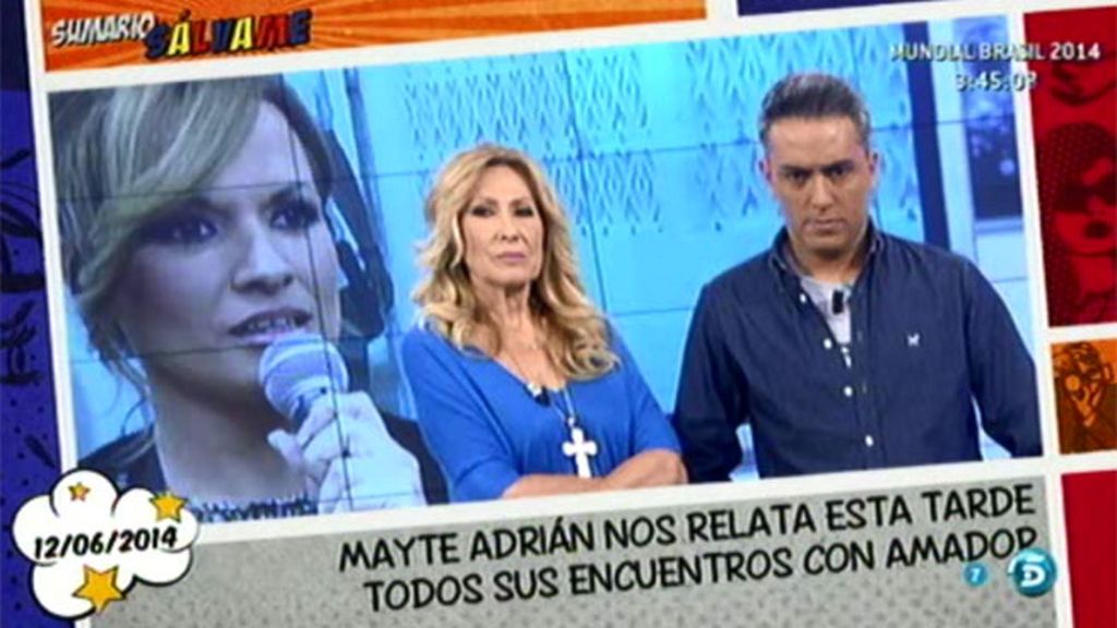 Mayte Adrián, a Rosa Benito: "No justifiques más a Amador, al menos como persona"