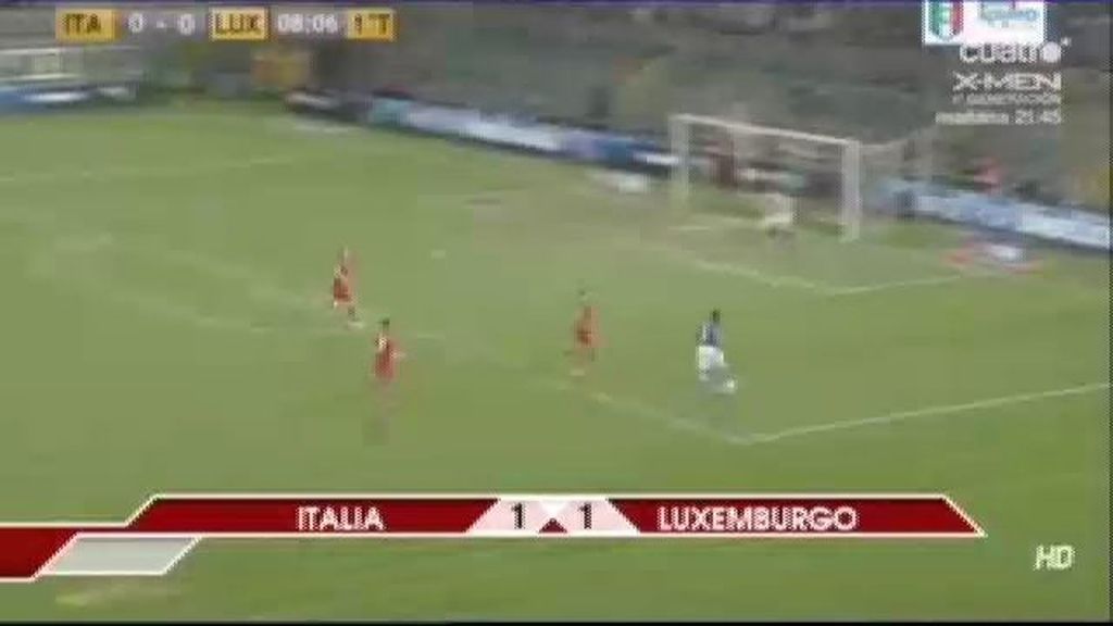 Gris empate de Italia ante Luxemburgo (1-1)