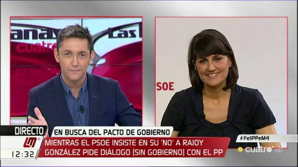 María González Veracruz: “La posición del PSOE está siendo clara, no vamos a favorecer un gobierno de Rajoy”