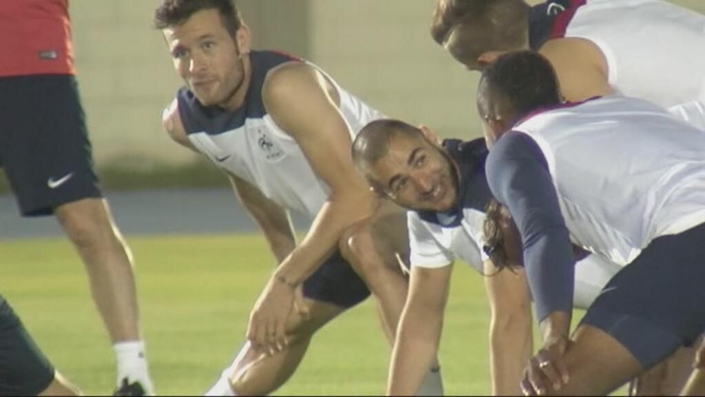 Benzema confiado y sonriente con Francia