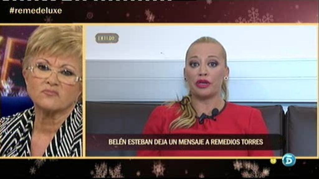 El mensaje de Belén Esteban, vetada en la entrevista, a Remedios Torres