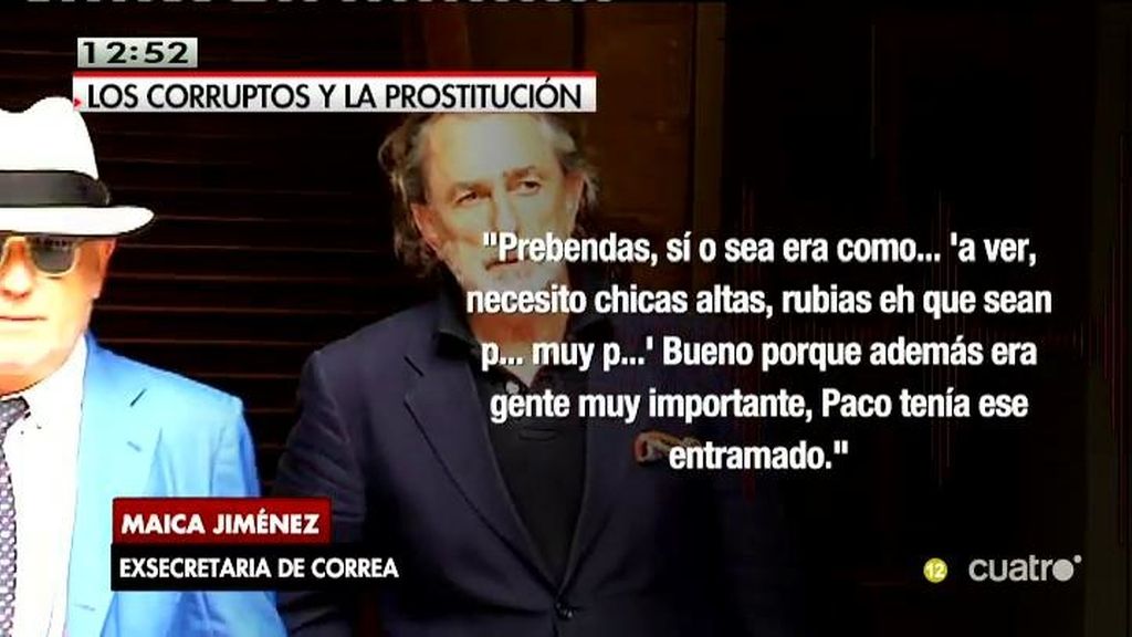 Correa pedía prostitutas rubias y altas "para gente importante", según su secretaria