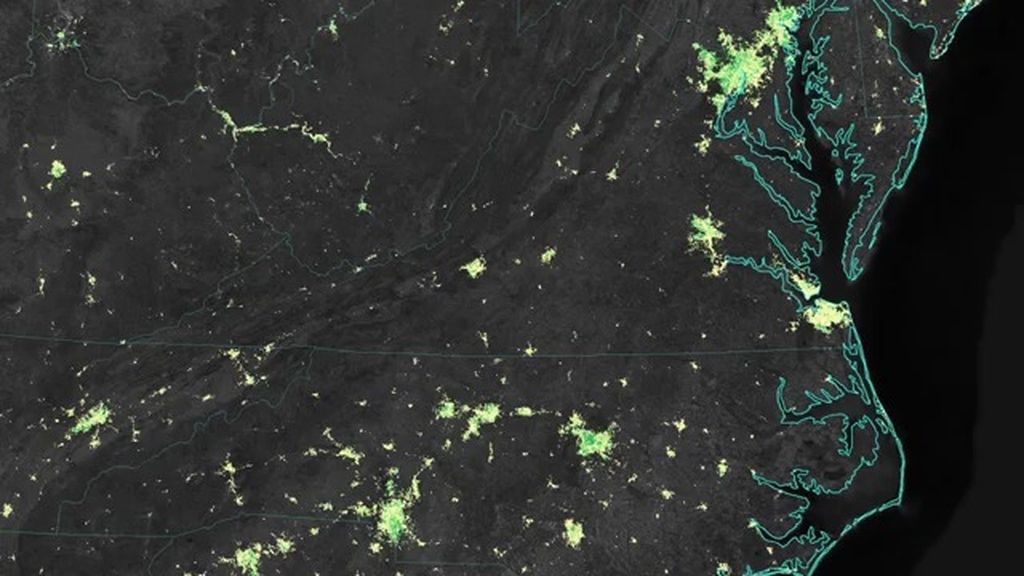 Las luces de Navidad se ven desde el espacio