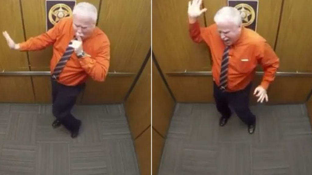 El último día de trabajo antes de jubilarse: El baile del sheriff se hace viral