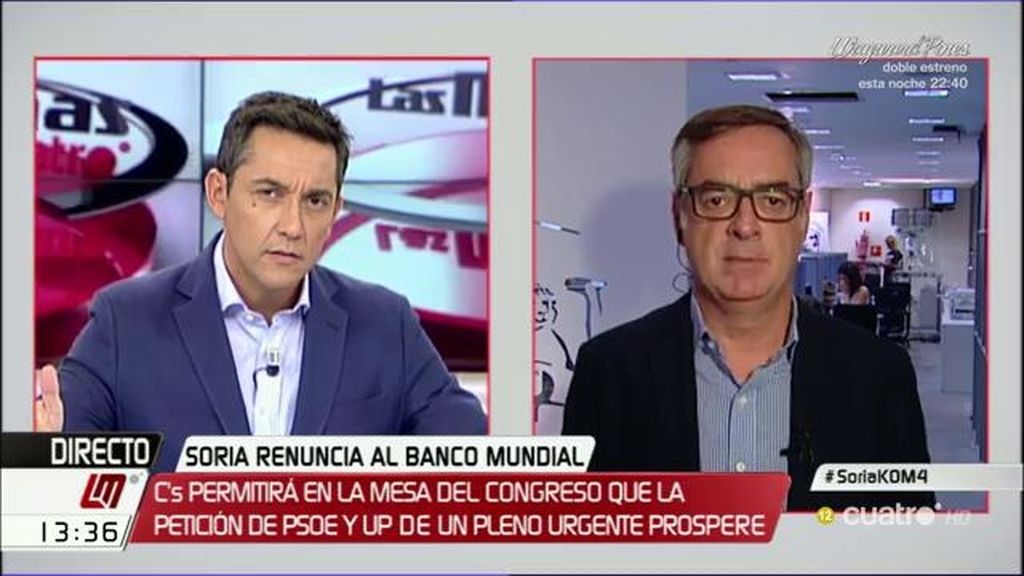 Villegas: "Si De Guindos no comparece, la credibilidad del PP quedaría en entredicho"