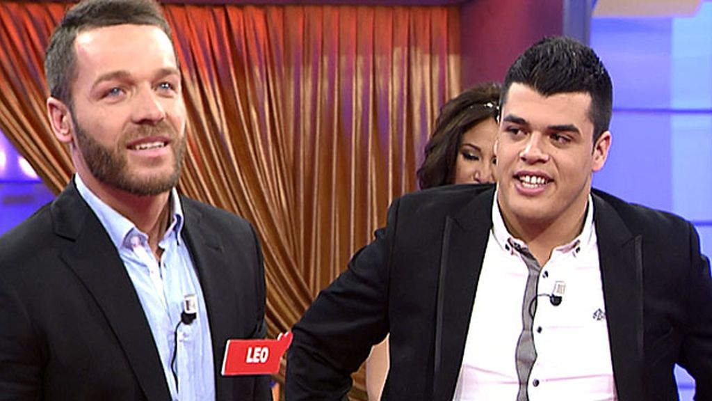 Leo, emocionado con la presencia de su amigo Sergi en el plató