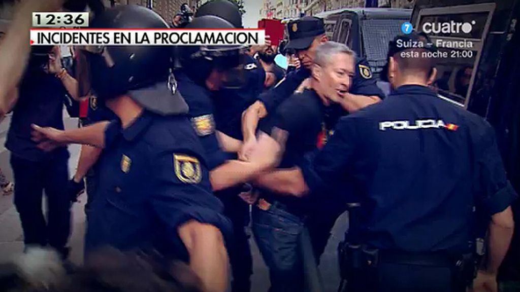 Jorge Vestrynge, detenido durante una concentración de la coordinadora 25-S en Sol