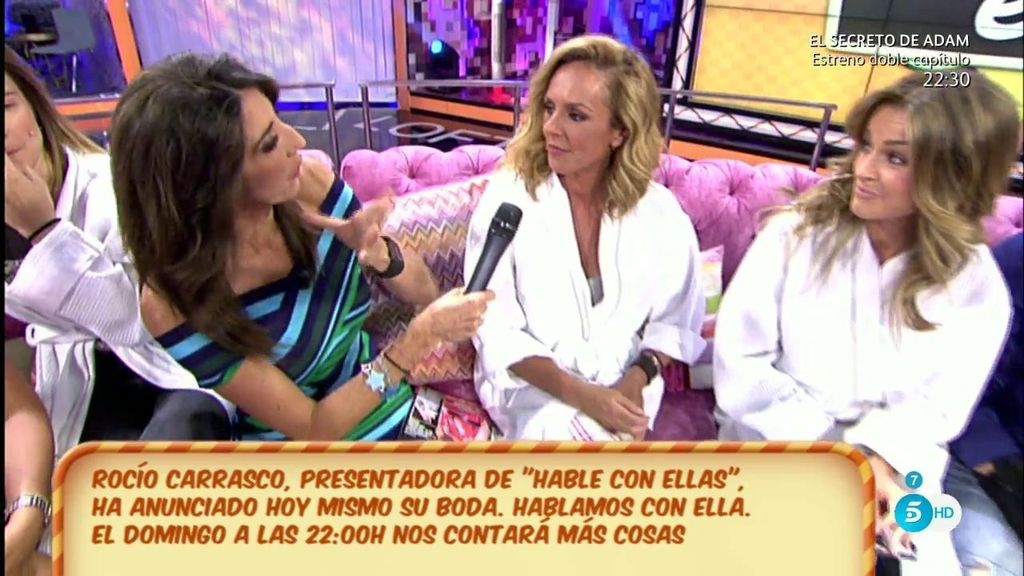 Paz Padilla se cuela en ‘Hable con ellas’ y Rocío Carrasco le habla sobre su boda