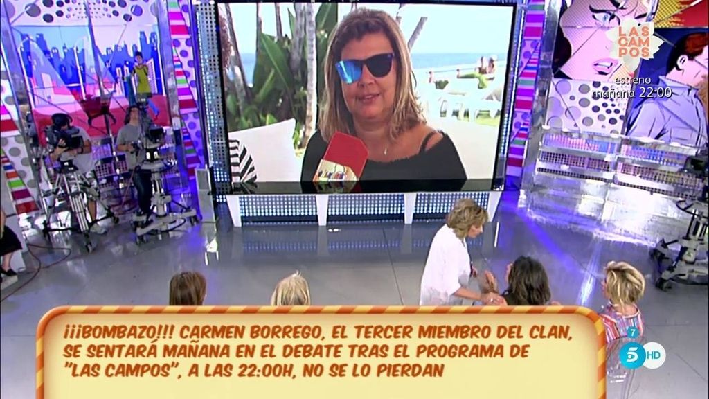 Carmen Borrego, la hija de María Teresa, estará en 'El debate' de 'Las Campos'