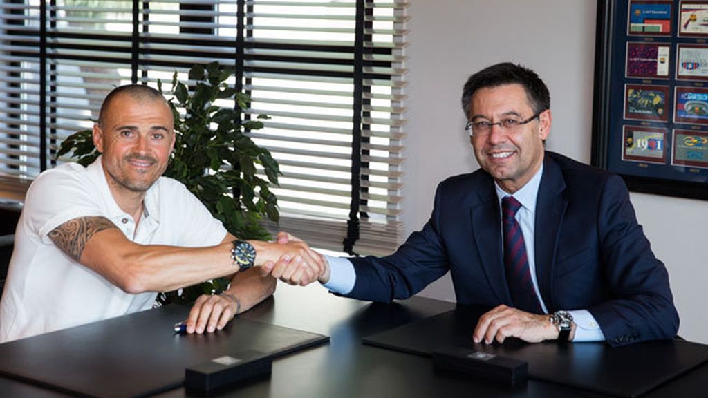 Bartomeu anuncia la renovación de Luis Enrique hasta 2017