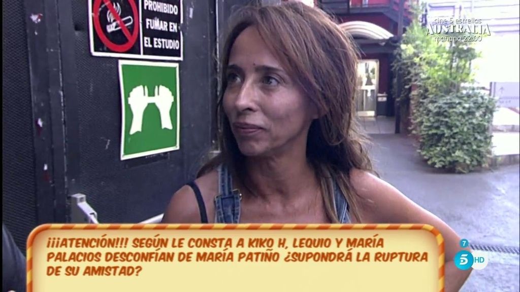 María Patiño decepcionada tras saber de la desconfianza de Lequio y María con ella