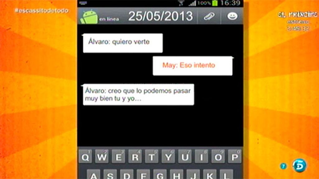 Los mensajes que Álvaro Muñoz Escassi intercambiaba con su "amiga" May