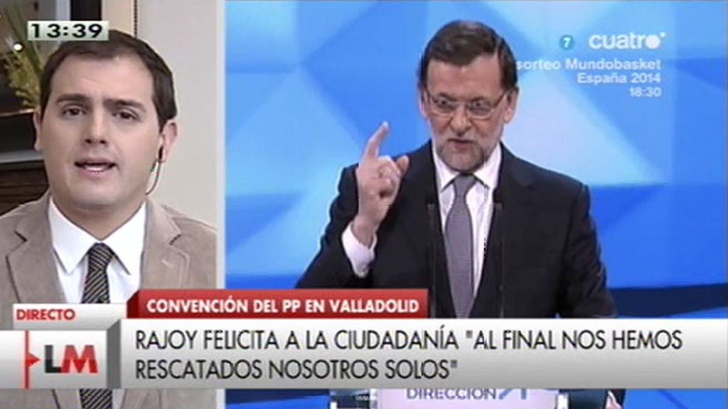 Albert Rivera, sobre Rajoy: "Le veo con un exceso de euforia preocupante"