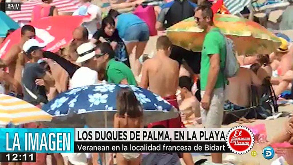 Los duques de Palma, vacaciones en la playa francesa de Bidart
