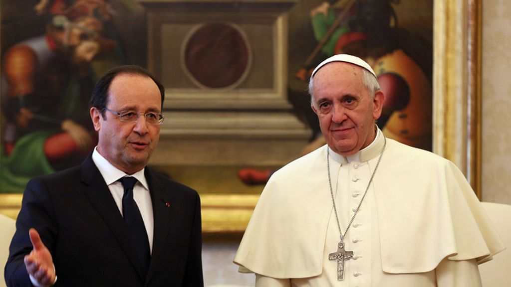 Encuentro en el Vaticano entre el Papa Francisco y François Hollande