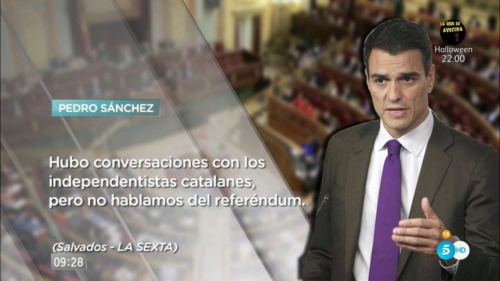 Pedro Sánchez: "El PSOE tiene que trabajar codo con codo con Podemos"