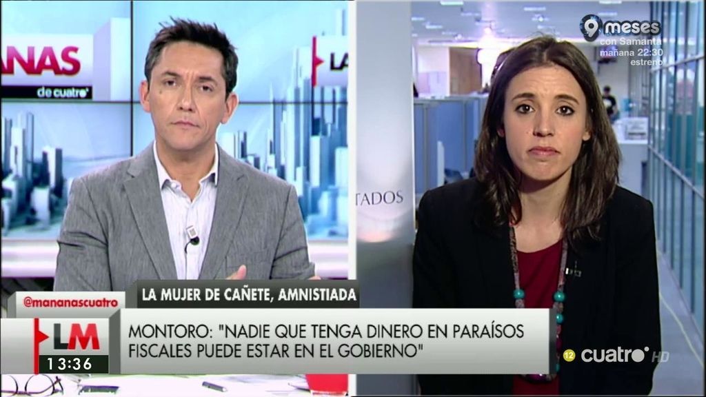 Irene Montero: "El señor Cañete debe dimitir por muchas cosas"