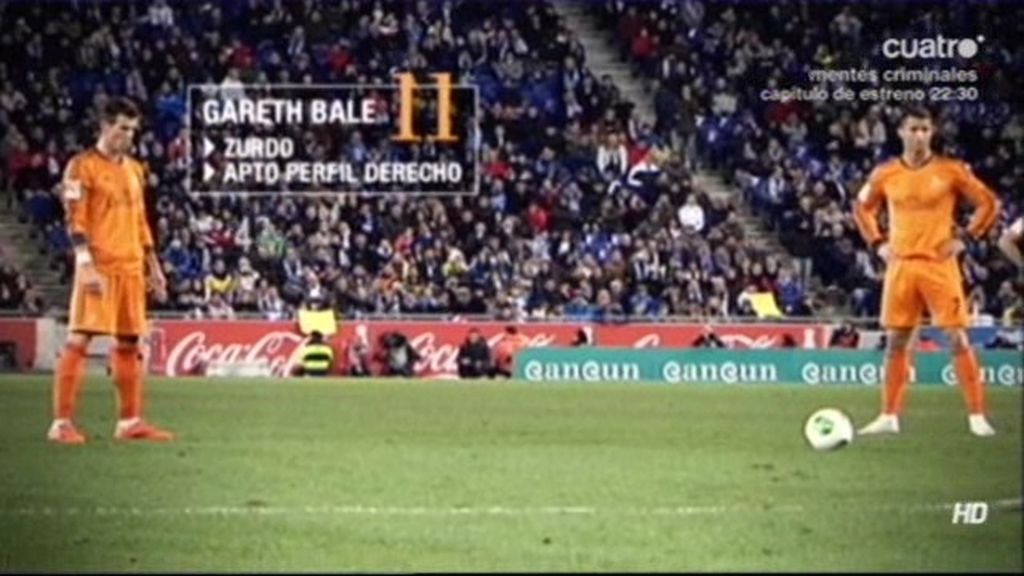 Gareth Bale a punto estuvo de marcar una falta desde el perfil derecho