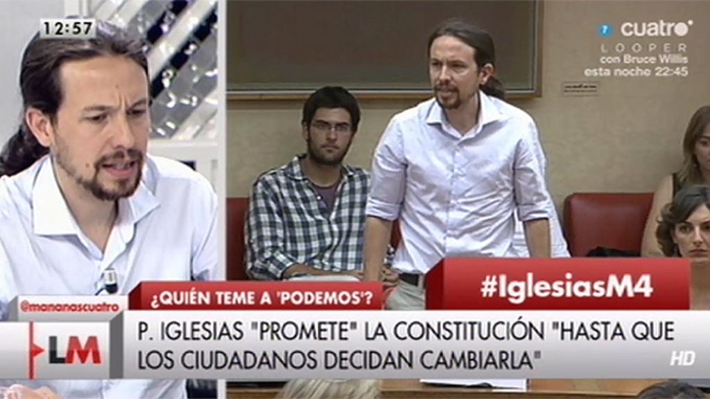Pablo Iglesias, sobre su fórmula para prometer la Constitución: "Lo he hecho por respeto a los ciudadanos"