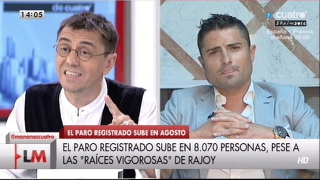 Monedero, a Merlos: "Los antisistema son los que crean leyes anticonstitucionales"