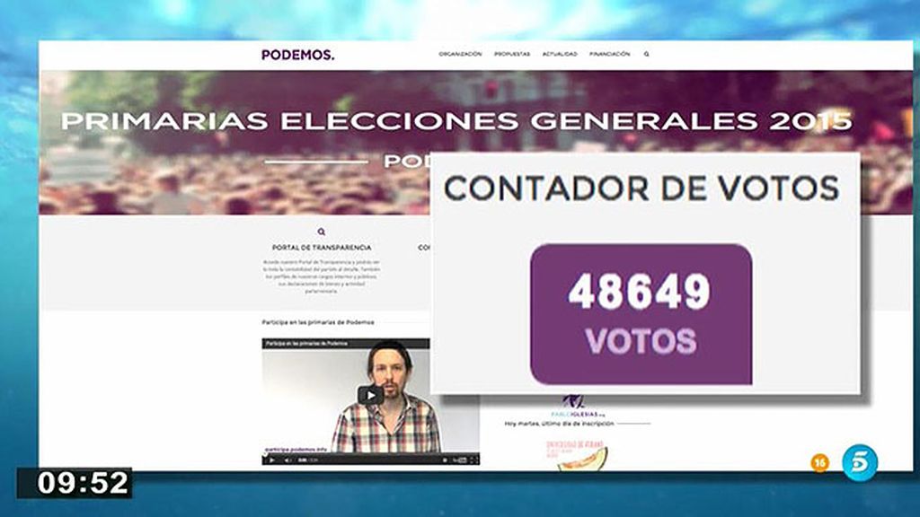 Pinchazo de Podemos en sus primarias