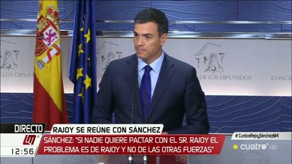 Pedro Sánchez: “Que se pongan de acuerdo las derechas, la izquierda no va a apoyar a la derecha”