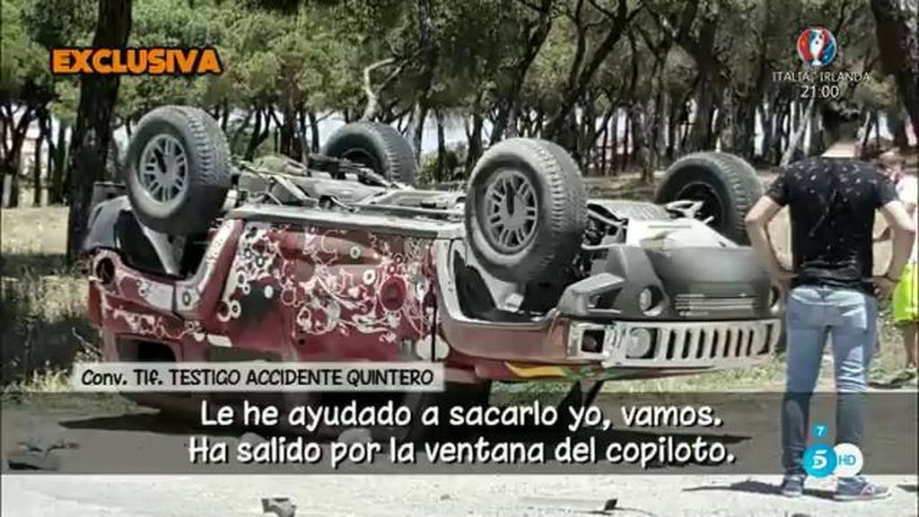 Jesús Quintero, ileso tras sufrir un aparatoso accidente de tráfico